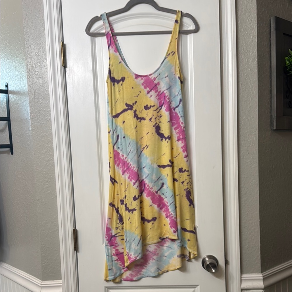 Sleeveless Scoop neck Asymmetrical Dress